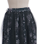 スノー・ローズ柄スカート