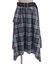 ベルト付チェックイレヘムスカート
