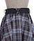 ベルト付チェックイレヘムスカート