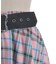 ベルト付チェックイレヘムスカート