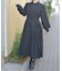 付け襟付ハイウエストワンピース