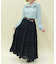 シアーギンガムティアードスカート