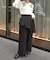 ペプラム風ベルト付パンツ
