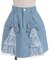 レースフリルデニムスカート