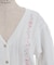 桜刺繍ニットカーディガン