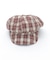 リボン×チェックキャスケット