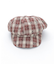リボン×チェックキャスケット
