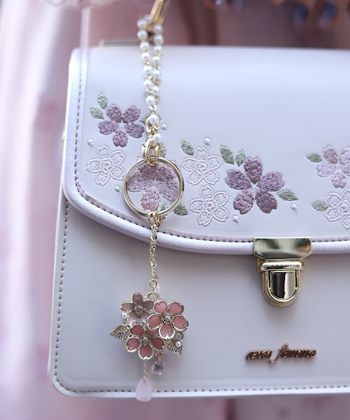 886◇桜モチーフブローチ＆チャーム シルバー axes femme アクシーズ 桜モチーフブローチ＆チャーム｜アクシーズファムの通販｜&mall