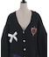 刺繍ワッペンスクールカーディガン
