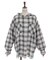 フード付きチェックシャツ