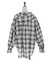 フード付きチェックシャツ