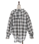 フード付きチェックシャツ