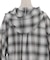 フード付きチェックシャツ