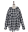 フード付きチェックシャツ