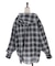 フード付きチェックシャツ