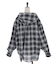 フード付きチェックシャツ