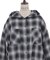フード付きチェックシャツ
