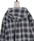 フード付きチェックシャツ