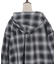 フード付きチェックシャツ