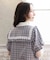 チェック付け衿