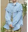 フリルデニムシャツ