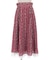 苺柄切替フレアスカート