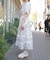 レース×ブーケティアードワンピース