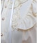 レース切替フリルスタンドブラウス
