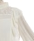 レース×シフォン七分袖ブラウス