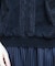 レース×シフォン七分袖ブラウス