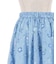 ネモフィラ柄連ボタンスカート
