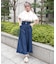 ハイウエストワイドデニムパンツ