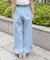 ハイウエストワイドデニムパンツ