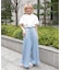 ハイウエストワイドデニムパンツ