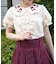 チェリー刺繍コットンブラウス