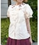 チェリー刺繍コットンブラウス