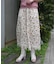 接触冷感裾レースワイドパンツ