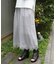 接触冷感裾レースワイドパンツ