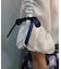 リボンブローチ付き姫袖風ブラウス