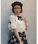 リボンブローチ付き姫袖風ブラウス