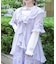 紫陽花刺繍フリルガウン