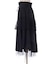 レースアップ異素材ロングスカート