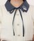 うさぎ刺繍襟付きニットプルオーバー
