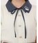 うさぎ刺繍襟付きニットプルオーバー