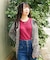 フード付シアーチェックシャツ