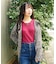 フード付シアーチェックシャツ