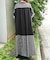 配色ロングシャツワンピース