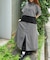 配色ロングシャツワンピース
