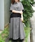 配色ロングシャツワンピース