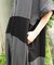 配色ロングシャツワンピース